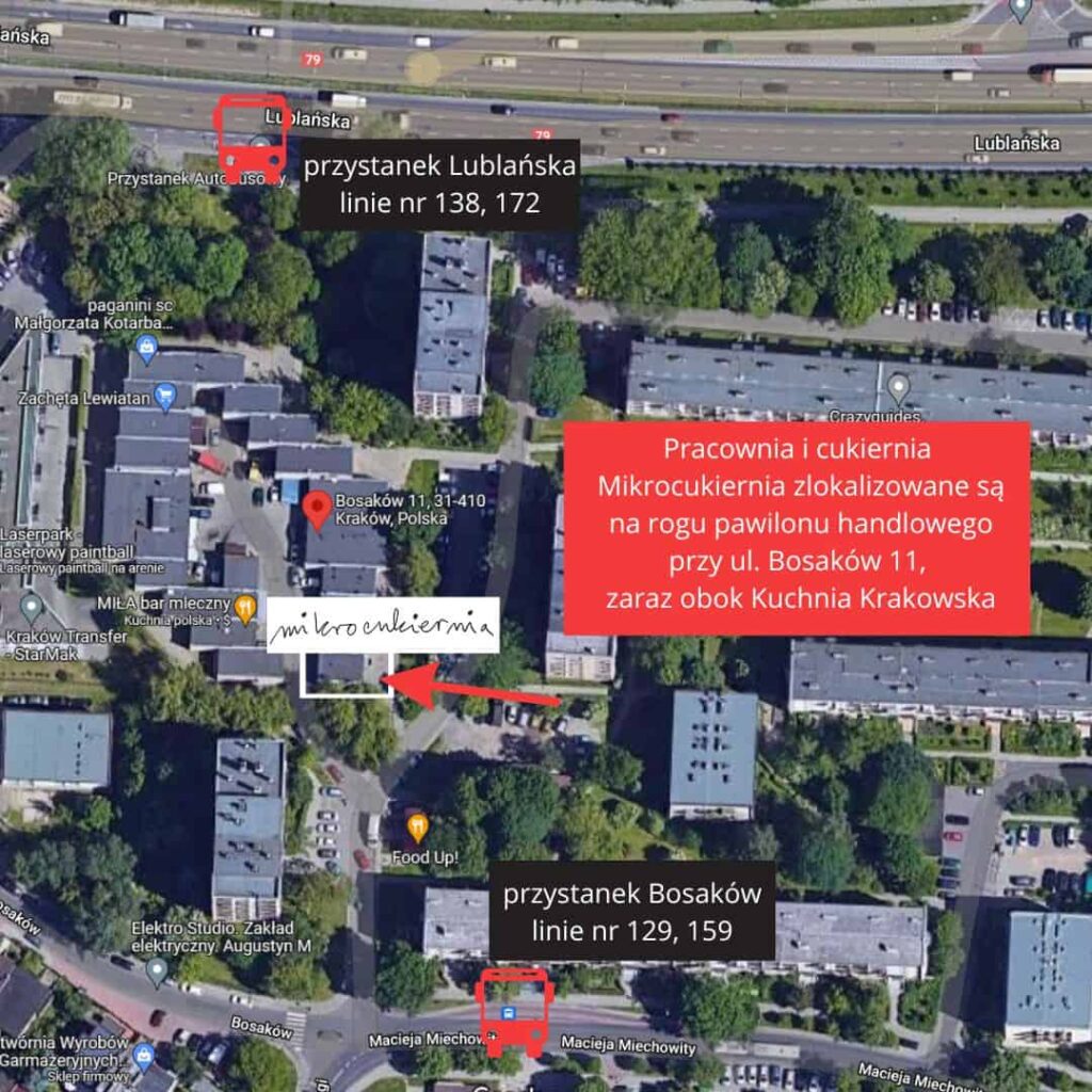 mapka z lokalizacją Mikrocukiernia w Krakowie